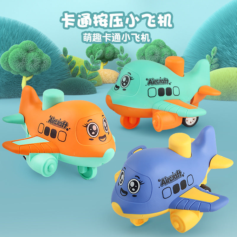 Children's Toys Press Cartoon Aircraft